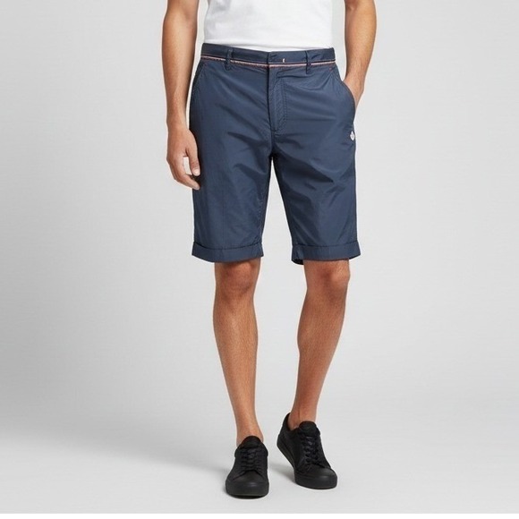 Moncler Mens Blue Nylon Pocket‎ Shorts Size S Made in Bulgaria